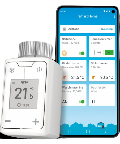 FRITZ!DECT 302 INTELLIGENTE RADIATORKNOP VOOR DE CV